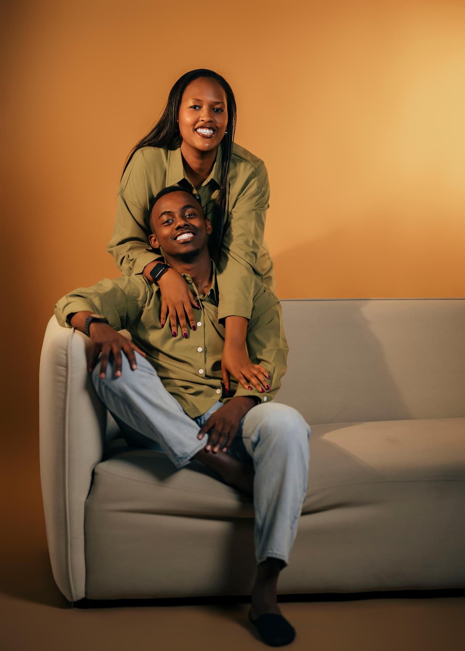 Alisiane and Tristan sharing a warm, relaxed moment together
